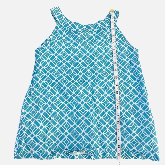 CRAZY 8 Girl’s Teal Geometric Tank Blouse - Large - Picture 7 of 8